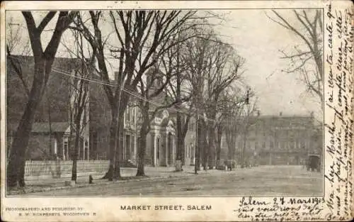 Ak Salem Massachusetts USA, Marktstraße