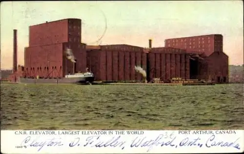 Ak Port Arthur Ontario Kanada, C.N.R. Elevator, largest elevator in the world