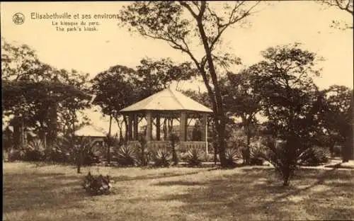 Ak Lubumbashi Elisabethville DR Kongo Zaire, Parkkiosk