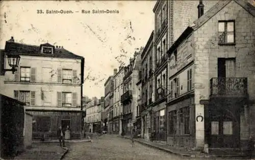 Ak Saint Ouen Seine Saint Denis, Rue Saint Denis