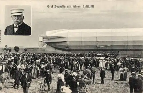 Ak Graf Zeppelin mit seinem Luftschiff