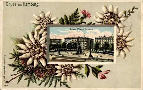Präge Ak Hamburg Mitte, Kaiser Wilhelm Denkmal