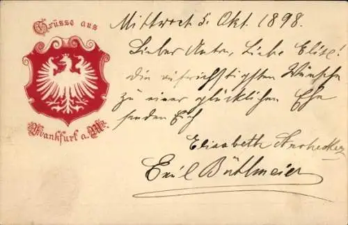 Wappen Ak Frankfurt am Main