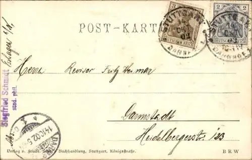 Präge Wappen Ak Württemberg, Krone, Hirsch