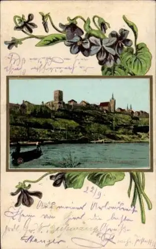 Präge Litho Bad Wimpfen am Neckar, Gesamtansicht, Blumen