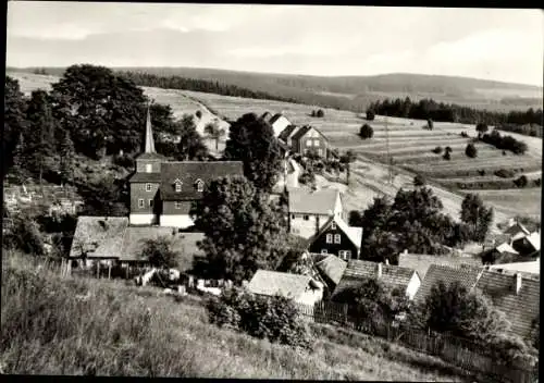 Ak Heubach Masserberg in Thüringen, Gesamtansicht, Kirche
