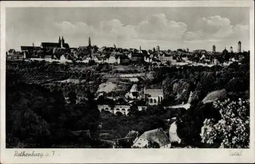 Ak Rothenburg ob der Tauber, Totale