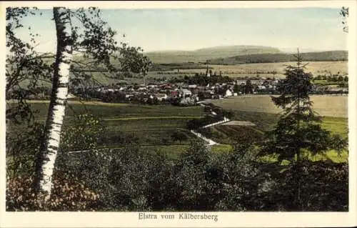 Ak Elstra in der Oberlausitz Sachsen, Blick vom Kälbersberg