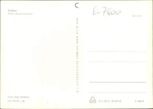 Ak Cottbus Brandenburg, HOG Stadt Cottbus, Speiserestaurant, Konzertcafé, Blauer Salon