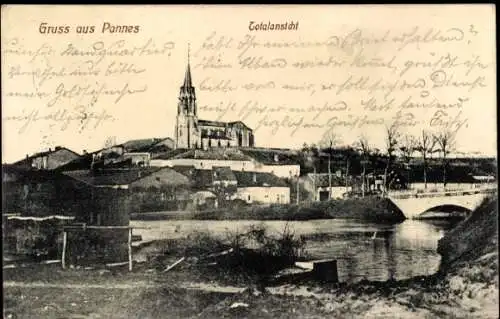 Ak Pannes Meurthe et Moselle, Gesamtansicht