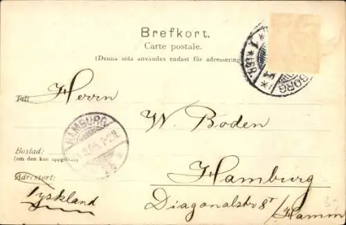 Ak Insel Styrsö Göteborg Schweden, Motiv från  Küstenlandschaft, Häusergruppen, Meereshorizont...