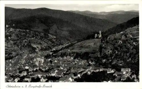 Ak Schriesheim an der Bergstraße, Branich, Fliegeraufnahme, Haus J. Scheid