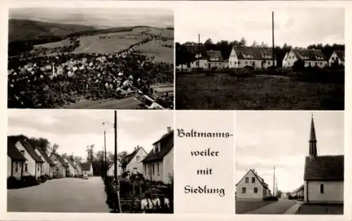 Ak Baltmannsweiler Baden Württemberg, Landschaftsaufnahme, Siedlung, Dorfansicht, Kirche, Altbau