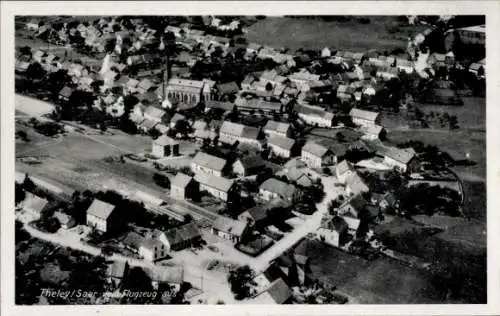 Ak Teley Theley Tholey im Saarland, Fliegeraufnahme
