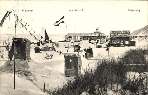 Ak Międzyzdroje Ostseebad Misdroy Pommern, Familienbad, Kaffeeberg