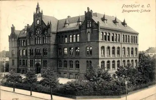 Ak Frankfurt an der Oder, Baugewerkschule