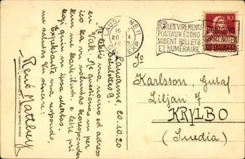 CPA Lausanne Canton de Vaud, Place Saint France