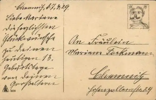 Handgemalt Ak Fluss, Bäume, Schwan