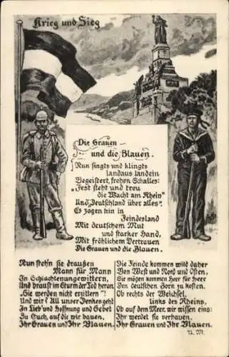 Ak Krieg und Sieg, Die Grauen und die Blauen, Soldat, Matrose