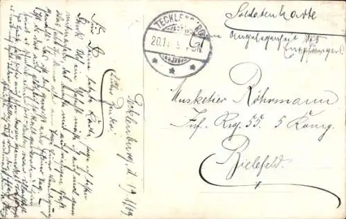 Künstler Ak Jagdhund mit erlegtem Fuchs, Hetzjagd