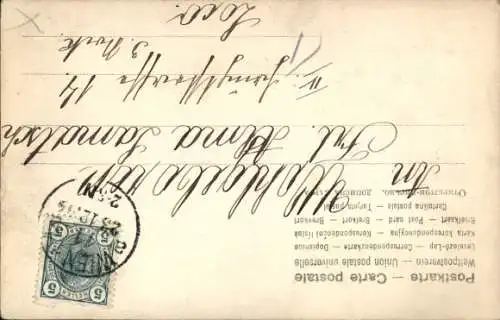 Handgemalt Ak Frohe Weihnachten, Tannenbaum, Dorfidyll