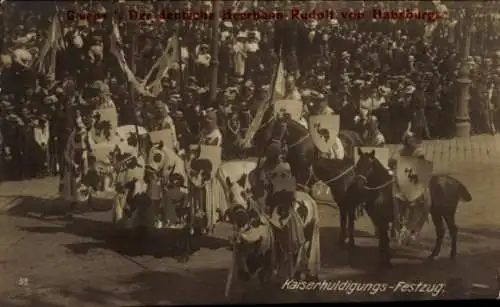 Ak Österreich, Kaiserhuldigungs-Festzug, Fest