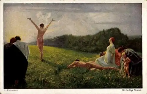 Künstler Ak Fahrenkrog, Ludwig, Die heilige Stunde, Wiechmann Bildkarte Nr 301