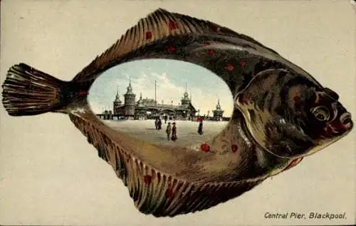 Passepartout PC Blackpool Lancashire England, Central Pier, Flunder