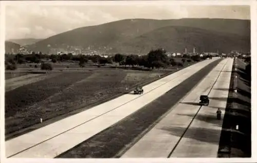 Ak Reichsautobahn Mannheim Heidelberg