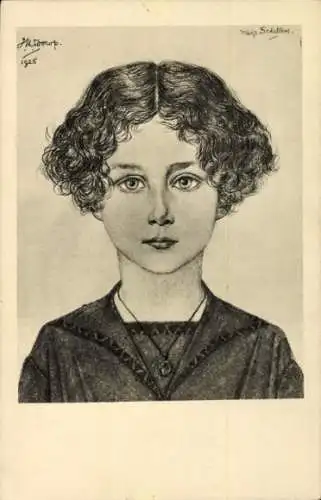 Künstler Ak Toorop, Jan, Miesje Schellens, 1925