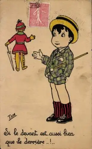 Künstler Ak Tom, Si le devant est aussi bien que le derrière