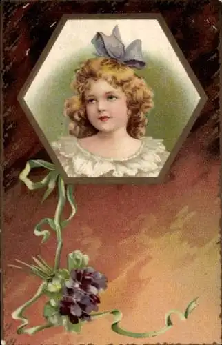 Künstler Ak Mädchen, Portrait