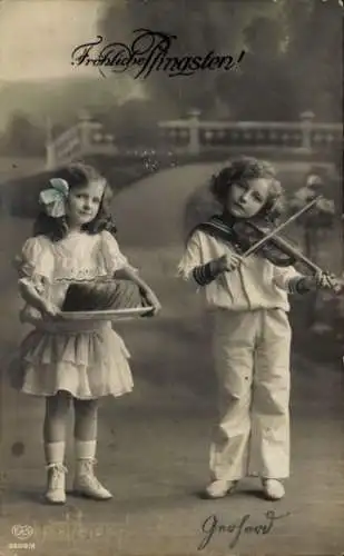 Ak Glückwunsch, Pfingsten, Kinder