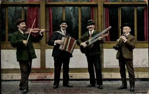 Ak Glückwunsch Namenstag, Musizierende Männer