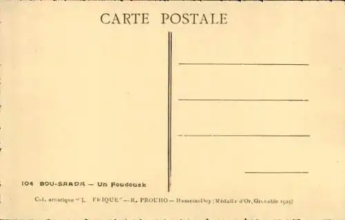 CPA Bou Saada Algérie, Un Foudouek