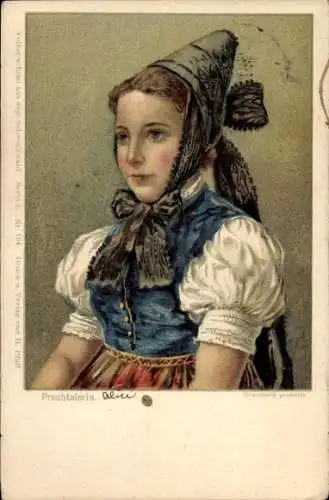 Ak Volkstrachten aus dem Schwarzwald, Prechtalerin
