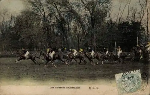 Ak Pferderennsport, Jockeys zu Pferden