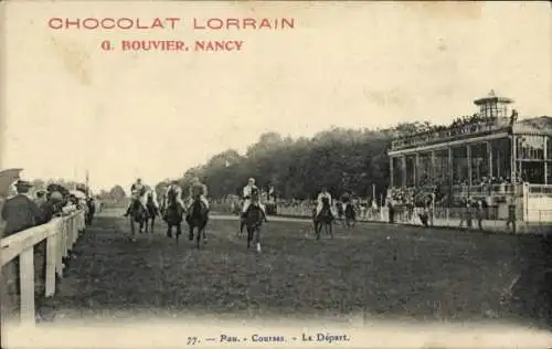 CPA Pau Pyrénées-Atlantiques, Courses, Le Départ