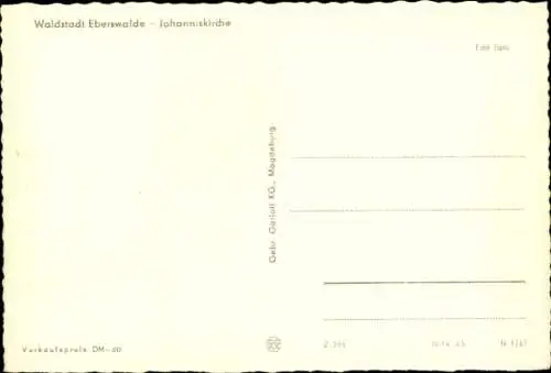 Ak Eberswalde in der Mark,  Johanniskirche