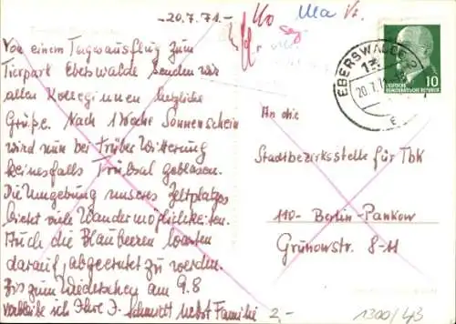 Ak Finow Eberswalde in der Mark, Tierpark Eberswalde, Tierparkgaststätte