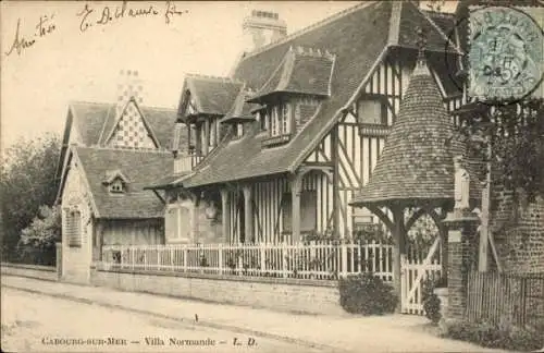 Ak Cabourg Calvados, Villa Normande