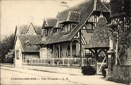 Ak Cabourg Calvados, Villa Normande