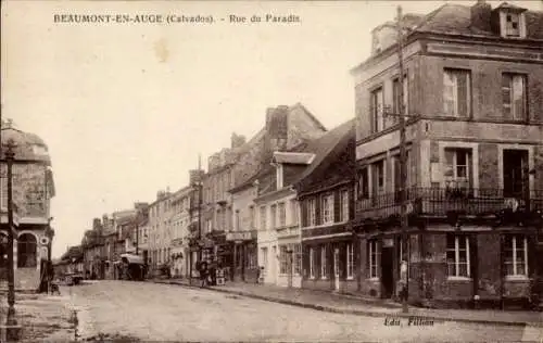 CPA Beaumont en Auge Calvados, Rue du Paradis
