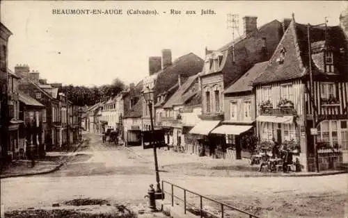 CPA Beaumont en Auge Calvados, Rue aux Juifs