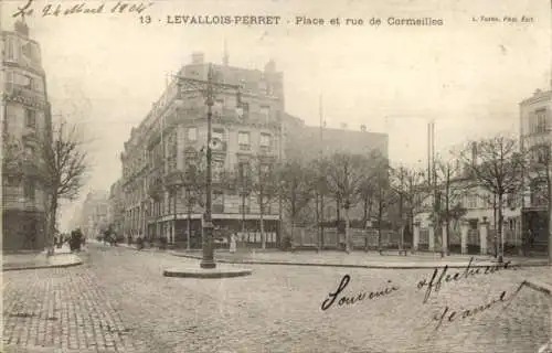 Ak Levallois Perret Hauts de Seine, Place de Cormeilles, Rue de Cormeilles