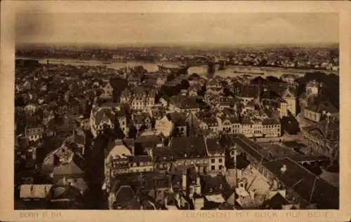 Ak Beuel Bonn am Rhein, Teilansicht mit Blick auf Beuel, viele Gebäude und Dächer