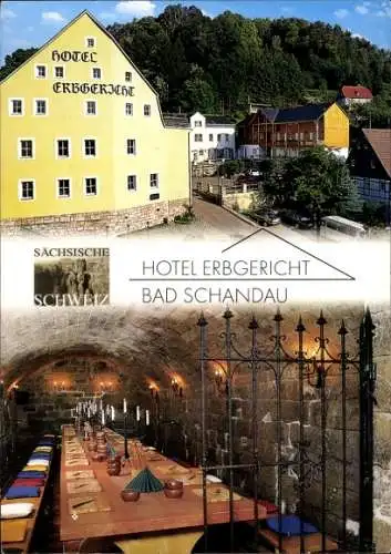 Ak Bad Schandau Sächsische Schweiz, Hotel Erbgericht, Sächsische Schweiz, Hotel Erbgericht