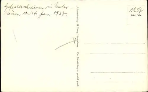 Ak Unterwössen in Oberbayern, Teilansicht, Winter