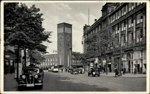 Ak Düsseldorf am Rhein, Hauptbahnhof, Graf Adolf-Straße