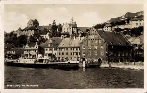 Ak Meersburg am Bodensee, Dampfer, Häuser